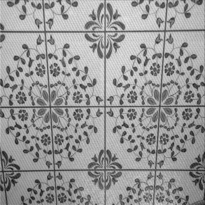 Round Patterned Silver Gray Rug, pat3663gry