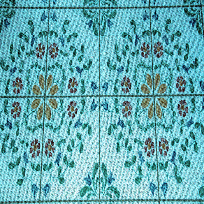 Patterned Light Sea Green Rug, pat3663lblu