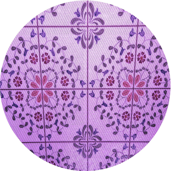 Square Patterned Violet Purple Rug, pat3663pur