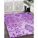 Machine Washable Transitional Violet Purple Rug in a Family Room, wshpat3663pur