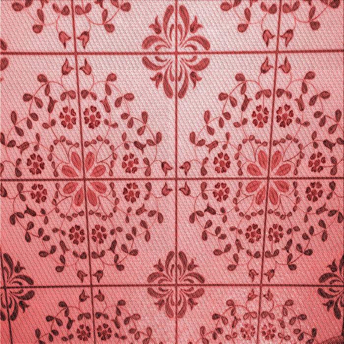 Round Patterned Pastel Pink Rug, pat3663rd