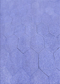 Machine Washable Transitional Denim Blue Rug, wshpat3664blu