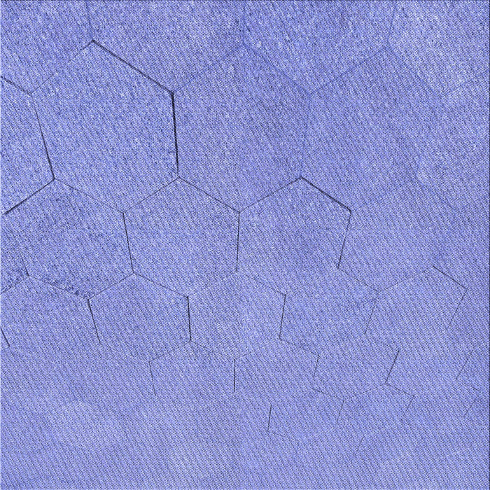 Round Patterned Denim Blue Rug, pat3664blu