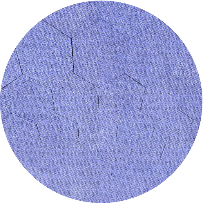 Square Patterned Denim Blue Rug, pat3664blu