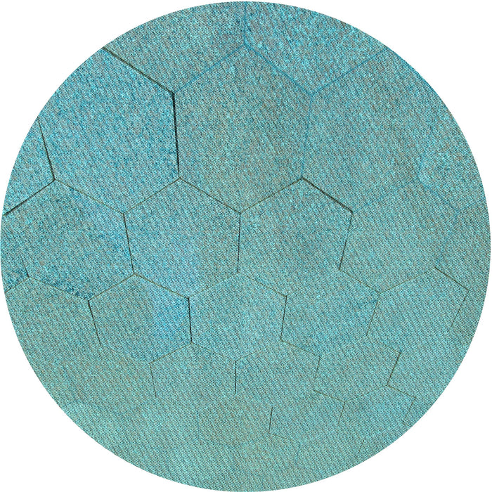 Square Machine Washable Transitional Deep-Sea Green Rug in a Living Room, wshpat3664lblu