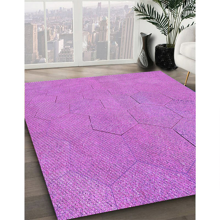 Machine Washable Transitional Violet Purple Rug in a Family Room, wshpat3664pur