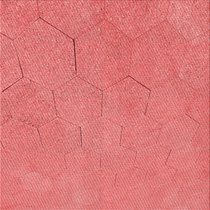 Round Patterned Fire Red Rug, pat3664rd