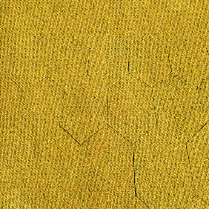 Machine Washable Transitional Deep Yellow Rug, wshpat3664yw