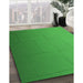 Machine Washable Transitional Green Rug in a Family Room, wshpat3665grn