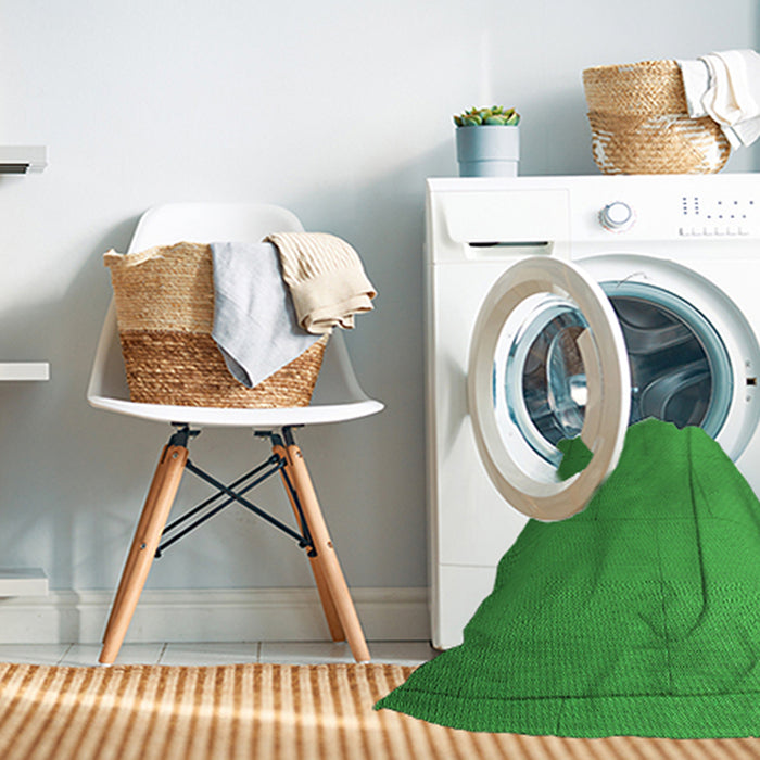 Machine Washable Transitional Green Rug in a Washing Machine, wshpat3665grn