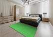 Patterned Green Rug in a Bedroom, pat3665grn