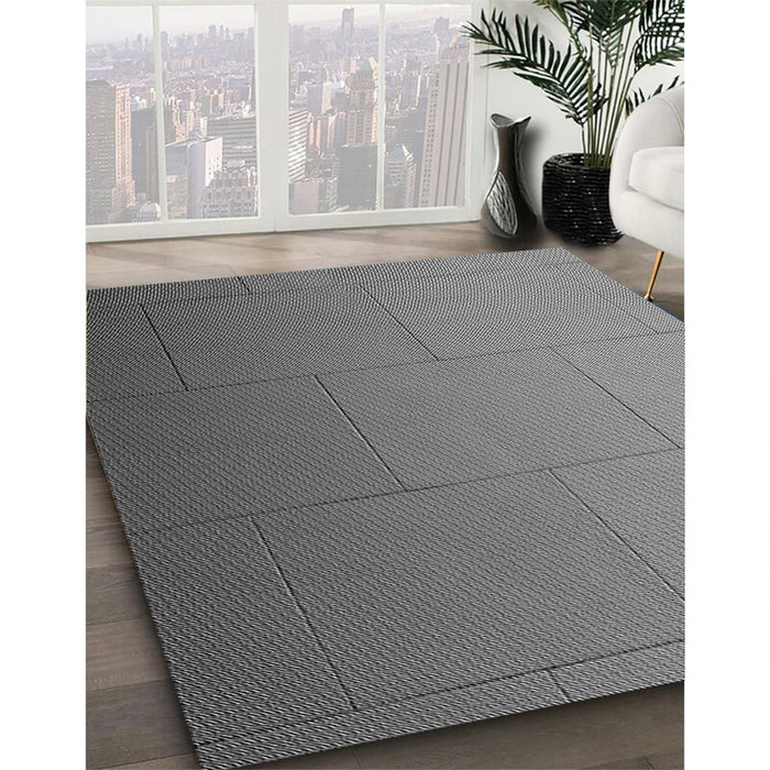 Patterned Carbon Gray Rug in Family Room, pat3665gry