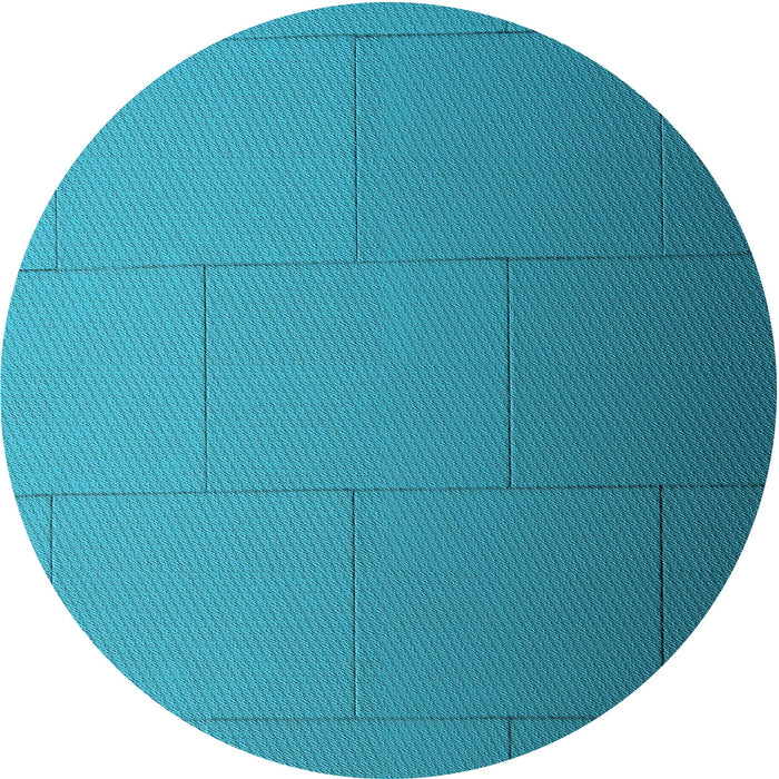 Square Machine Washable Transitional Dark Cyan Green Rug in a Living Room, wshpat3665lblu