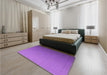 Patterned Purple Rug in a Bedroom, pat3665pur