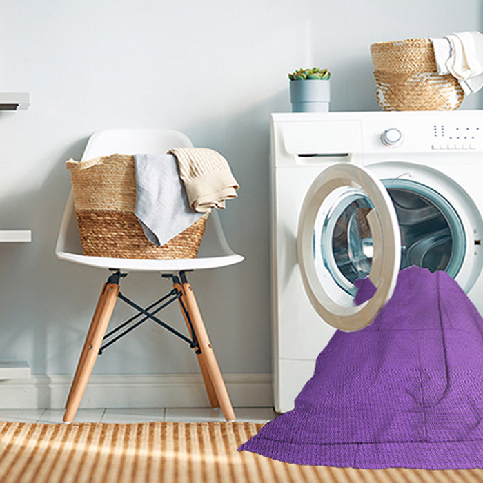 Machine Washable Transitional Purple Rug in a Washing Machine, wshpat3665pur