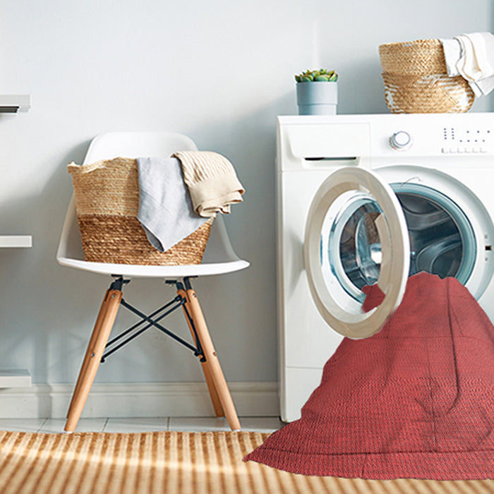 Machine Washable Transitional Red Rug in a Washing Machine, wshpat3665rd