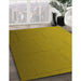 Machine Washable Transitional Yellow Rug in a Family Room, wshpat3665yw