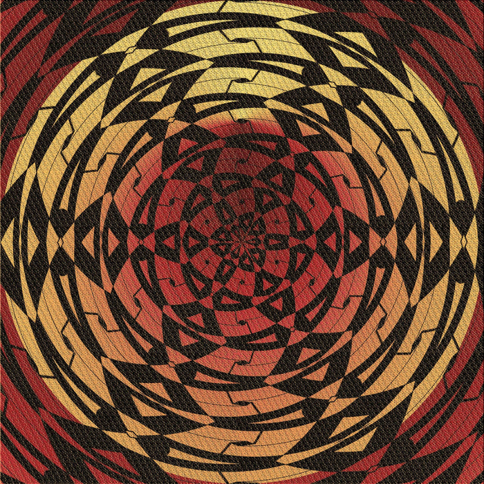 Round Machine Washable Transitional Night Red Rug, wshpat3666brn