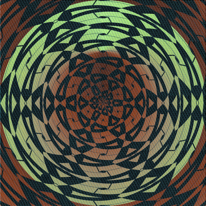 Round Machine Washable Transitional Hazel Green Rug, wshpat3666lblu