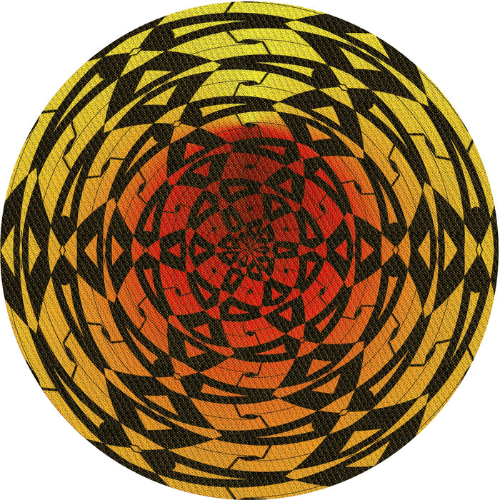 Square Machine Washable Transitional Dark Bisque Brown Rug in a Living Room, wshpat3666yw