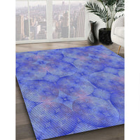 Patterned Sky Blue Rug, pat3667blu