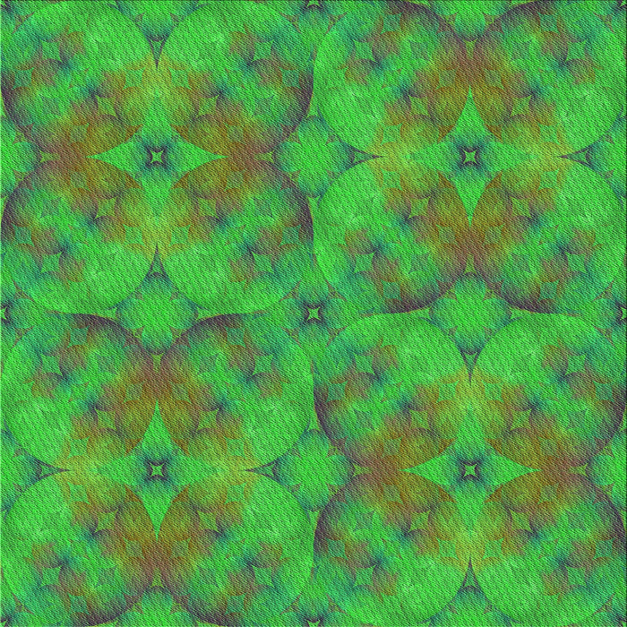 Round Patterned Dark Lime Green Rug, pat3667grn