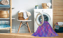 Machine Washable Transitional Purple Rug in a Washing Machine, wshpat3667pur