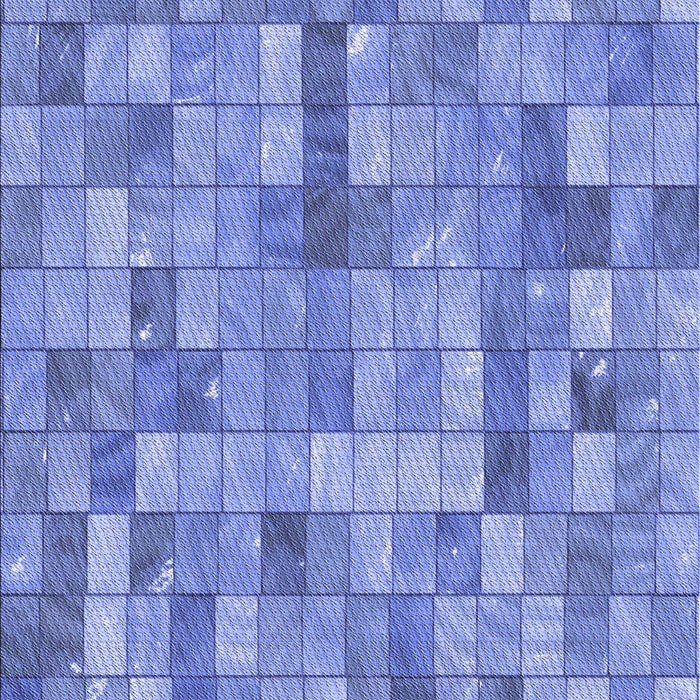 Machine Washable Transitional Denim Blue Rug, wshpat3668blu