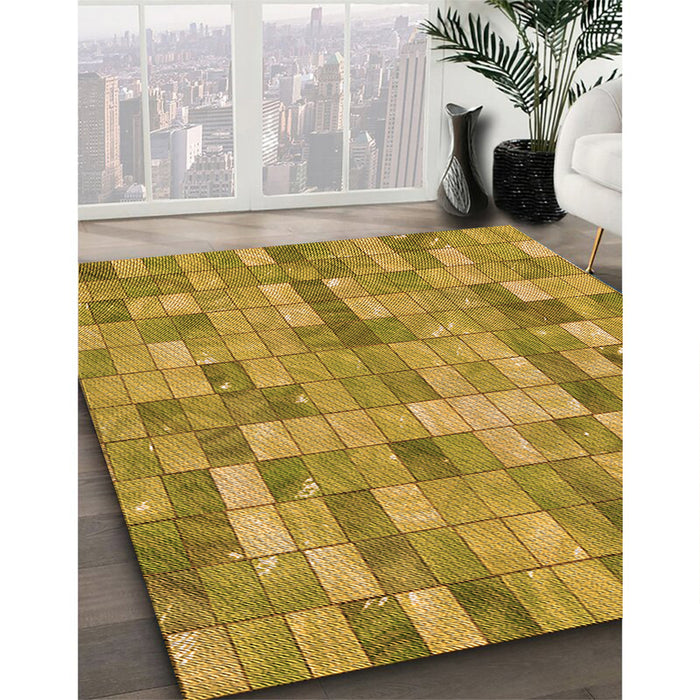 Machine Washable Transitional Dark Bisque Brown Rug in a Family Room, wshpat3668org