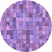 Square Machine Washable Transitional Bright Lilac Purple Rug in a Living Room, wshpat3668pur