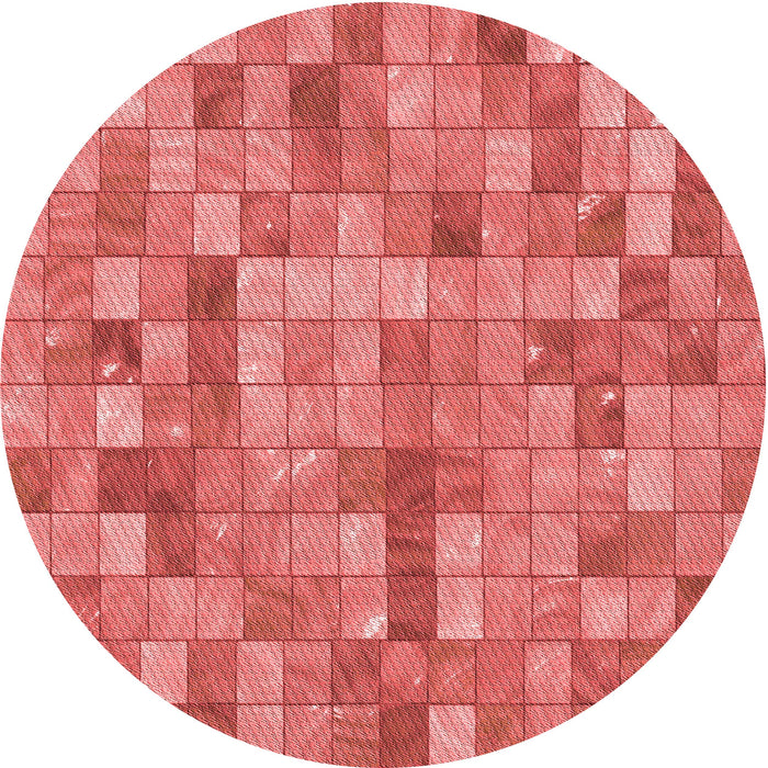 Square Patterned Ruby Red Rug, pat3668rd