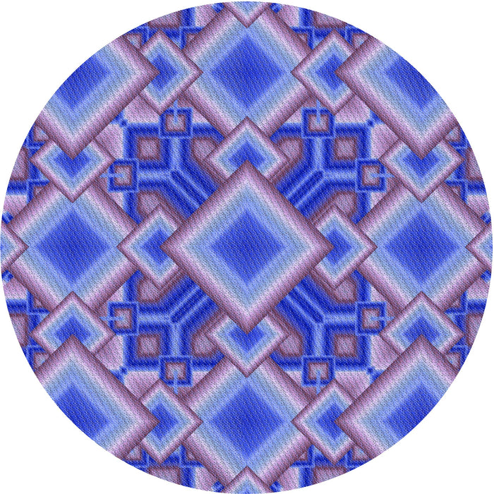 Square Machine Washable Transitional Purple Mimosa Purple Rug in a Living Room, wshpat3669blu