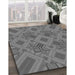 Machine Washable Transitional Carbon Gray Rug in a Family Room, wshpat3669gry