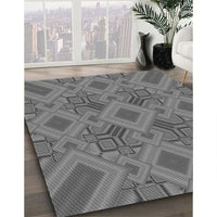 Patterned Carbon Gray Rug, pat3669gry