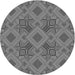 Square Machine Washable Transitional Carbon Gray Rug in a Living Room, wshpat3669gry