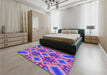 Patterned Dark Orchid Purple Rug in a Bedroom, pat3669pur