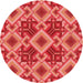 Square Machine Washable Transitional Red Rug in a Living Room, wshpat3669rd