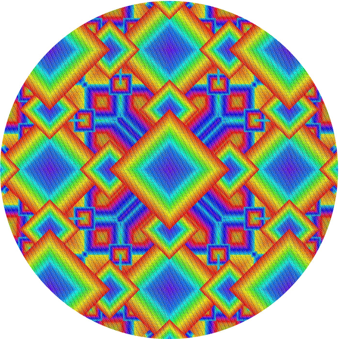 Square Machine Washable Transitional Purple Rug, wshpat3669