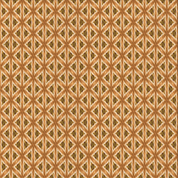 Round Patterned Yellow Orange Rug, pat367org