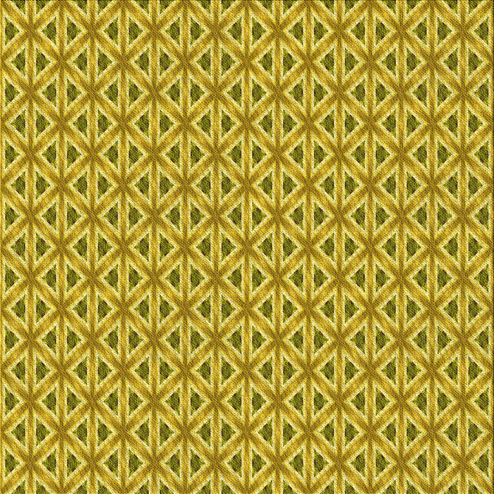 Round Patterned Bright Gold Yellow Rug, pat367yw