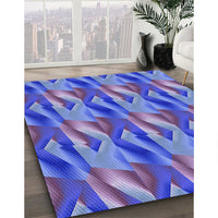 Patterned Amethyst Purple Rug, pat3670blu