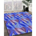 Machine Washable Transitional Amethyst Purple Rug in a Family Room, wshpat3670blu