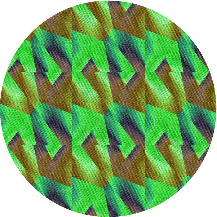 Square Machine Washable Transitional Neon Green Rug in a Living Room, wshpat3670grn