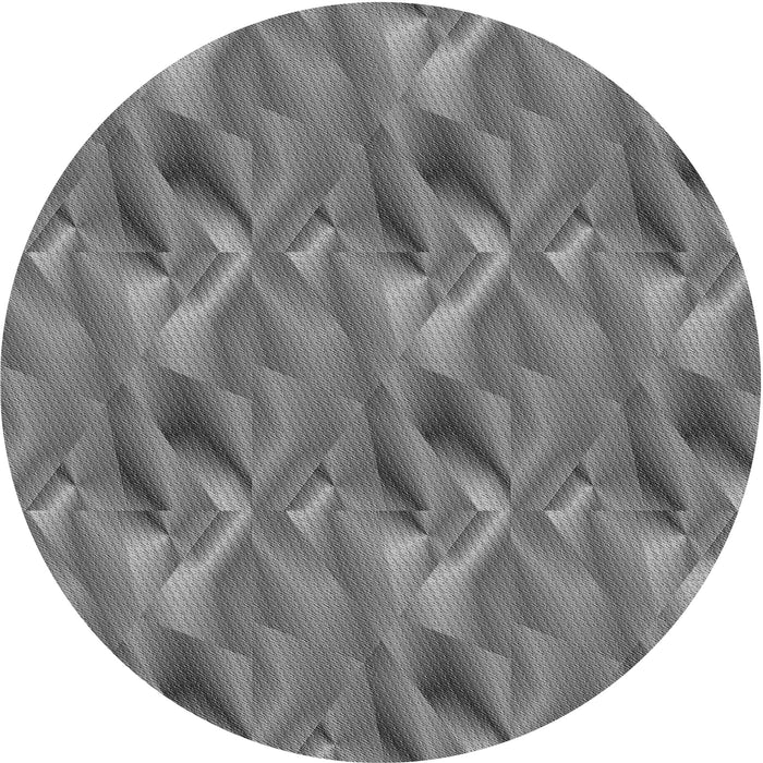 Square Patterned Carbon Gray Rug, pat3670gry