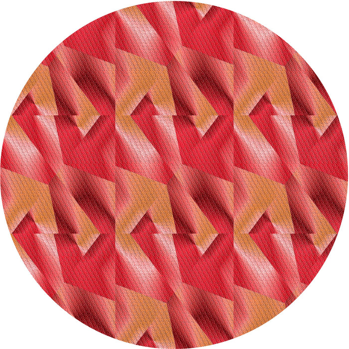 Square Patterned Bright Orange Rug, pat3670rd