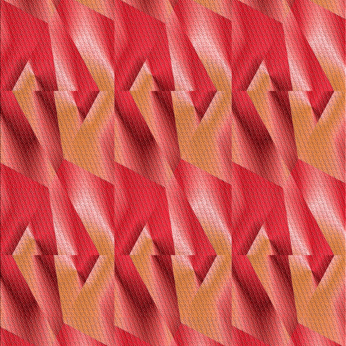 Patterned Bright Orange Rug, pat3670rd