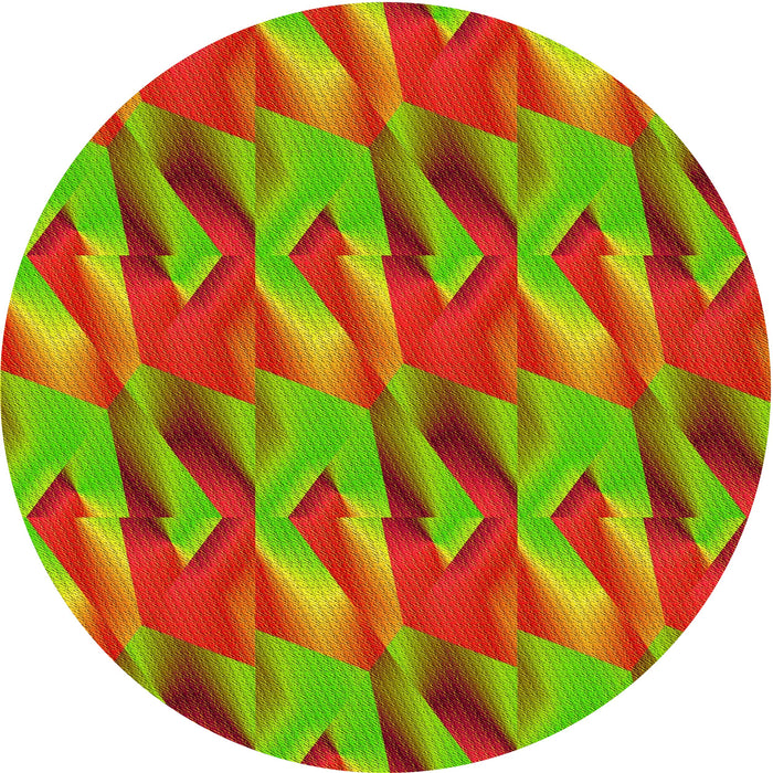 Square Patterned Green Rug, pat3670yw