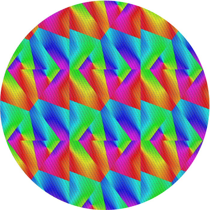 Sideview of Patterned Violet Red Pink Modern Rug, pat3670