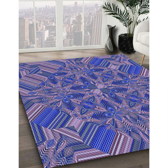 Machine Washable Transitional Purple Rug in a Family Room, wshpat3671blu