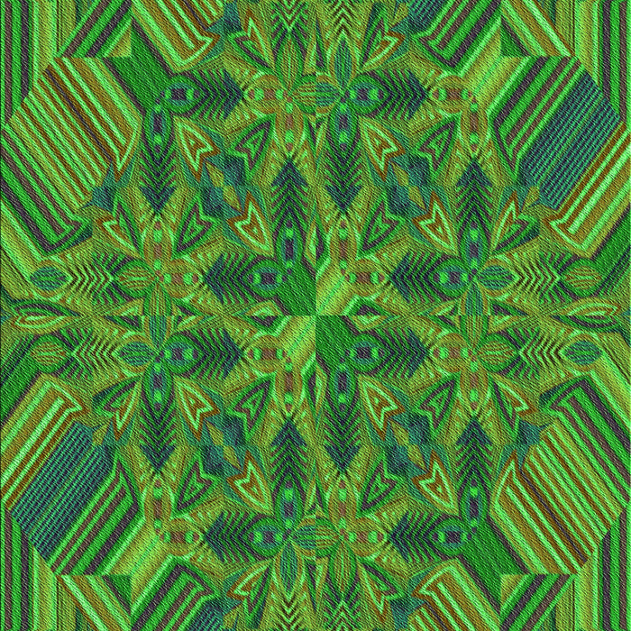 Patterned Army Green Rug, pat3671grn